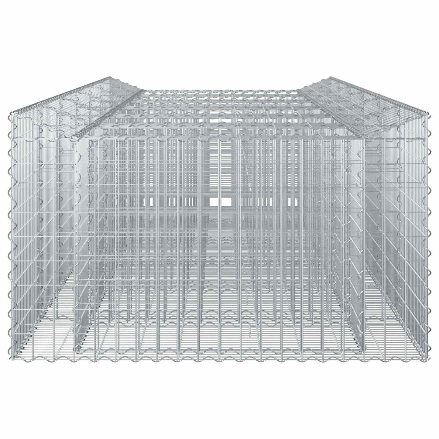Gabion hevet seng 2 pcs Sølv