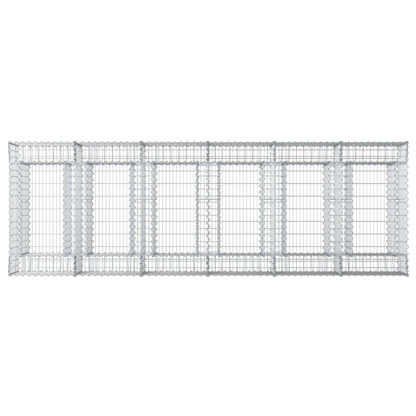 Gabion hevet seng 2 pcs Sølv