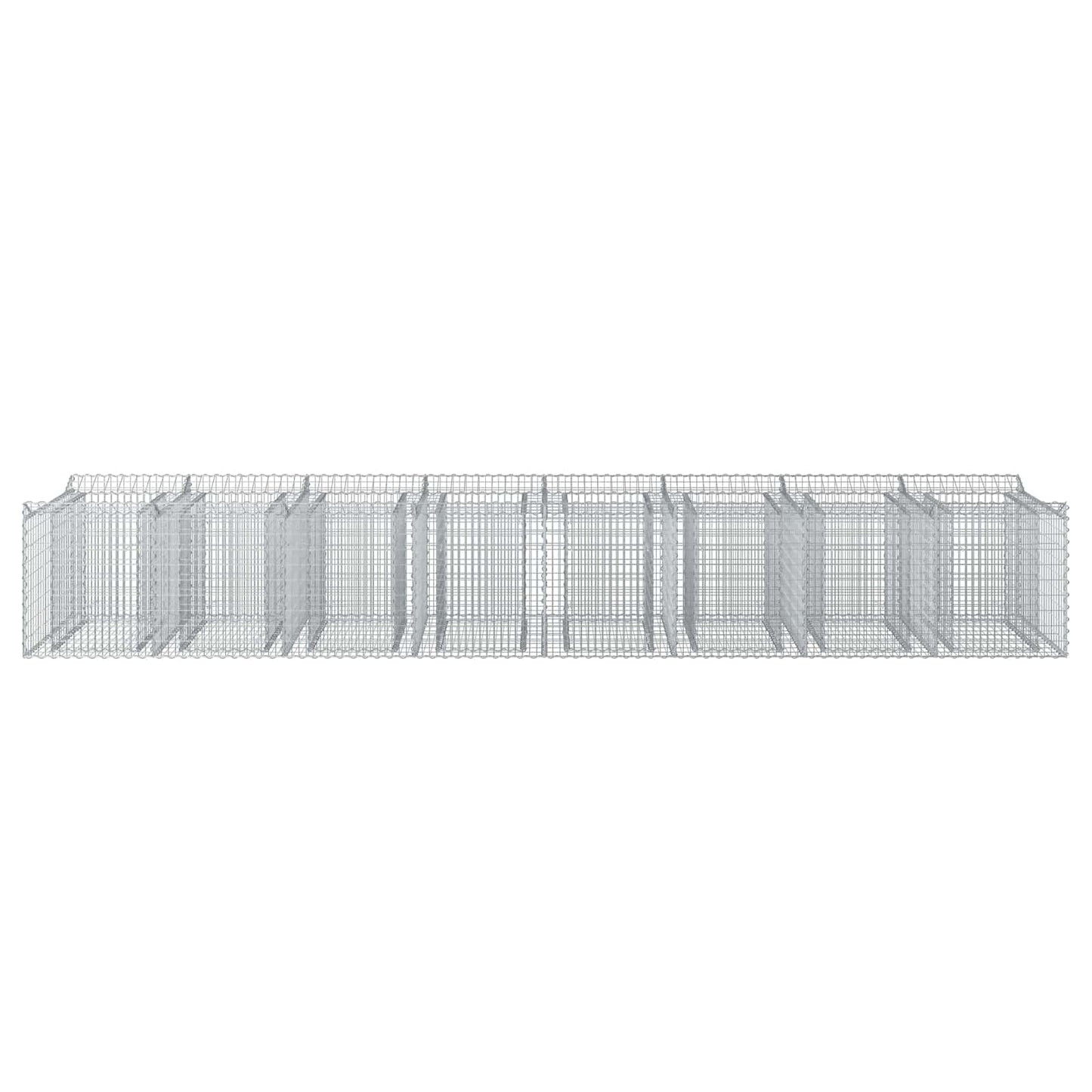 Gabion hevet seng 3 pcs Sølv