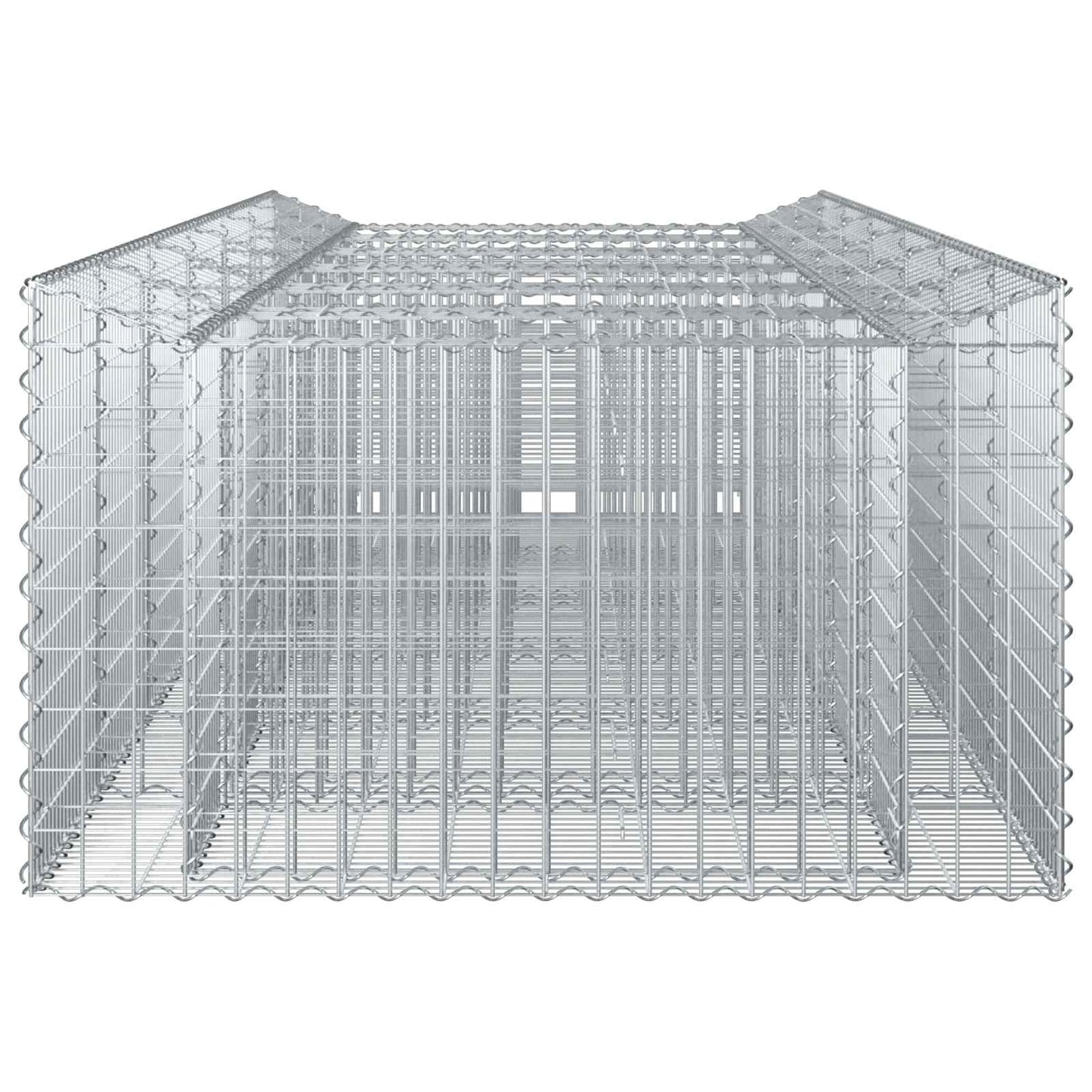 Gabion hevet seng 3 pcs Sølv