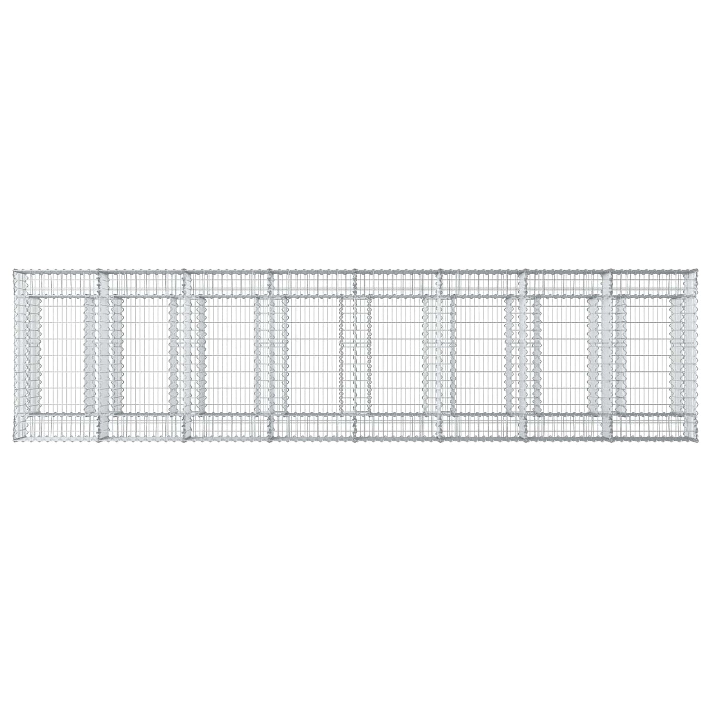 Gabion hevet seng 3 pcs Sølv