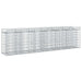 Gabion hevet seng 2 pcs sølv 300 x 50 x 80 cm Galvanisert Stål vidaXL