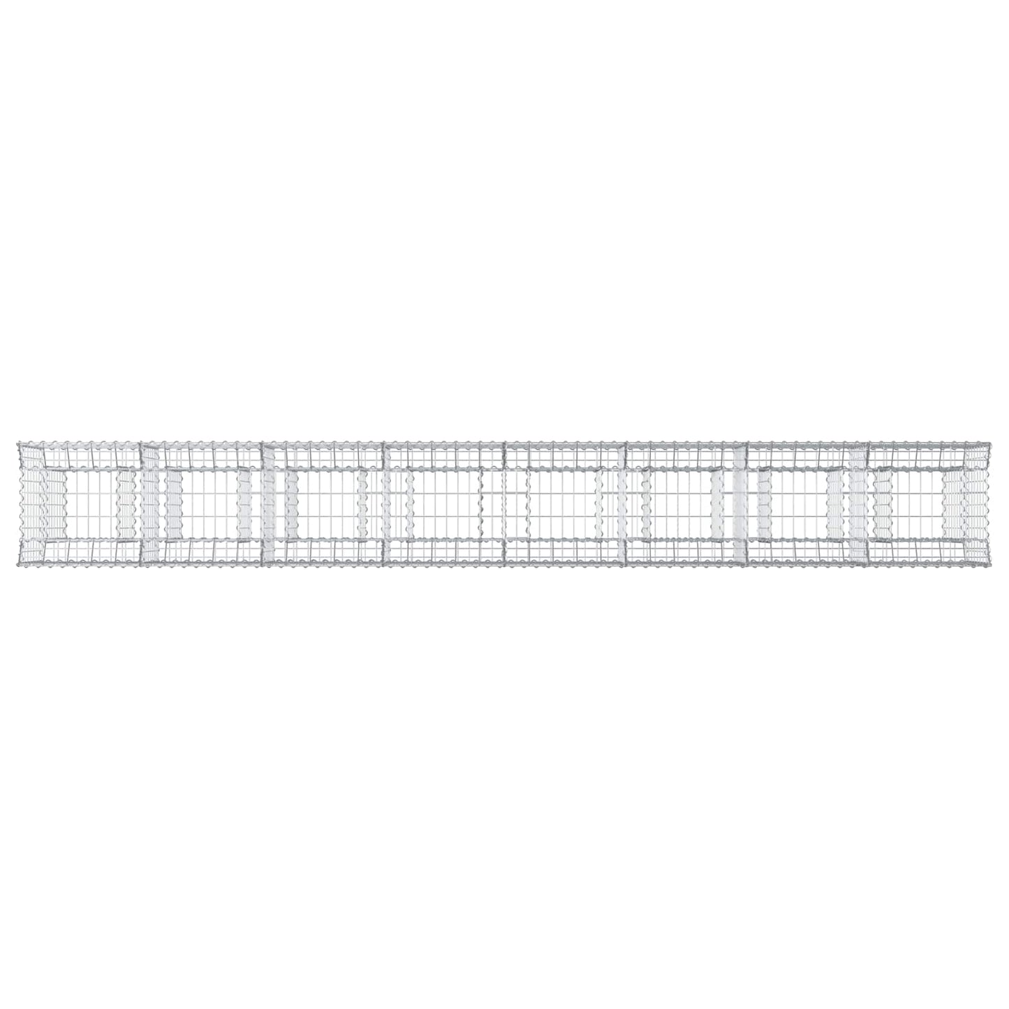 Gabion hevet seng 3 pcs sølv 400 x 50 x 80 cm Galvanisert Stål vidaXL