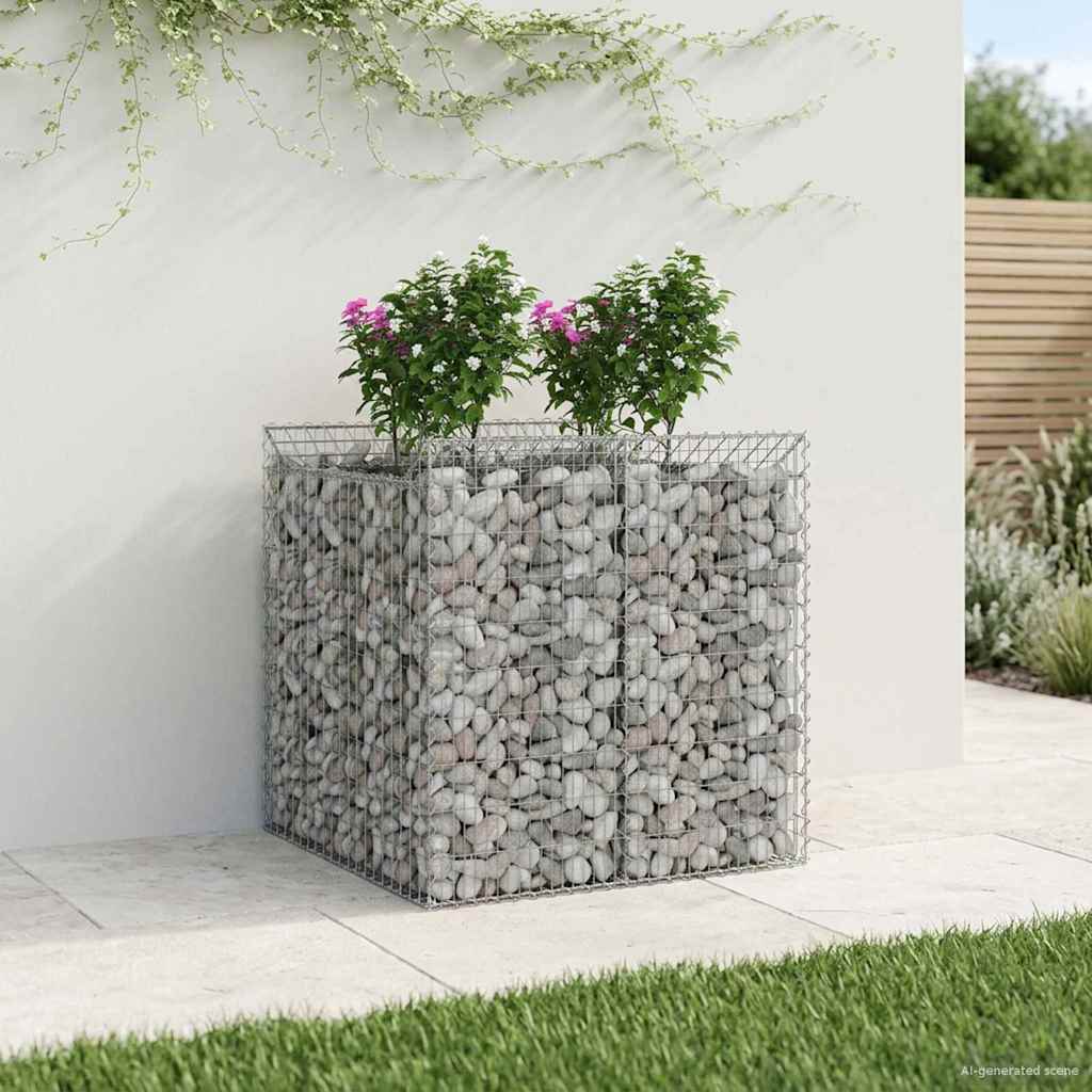 Gabion hevet seng 2 pcs Sølv