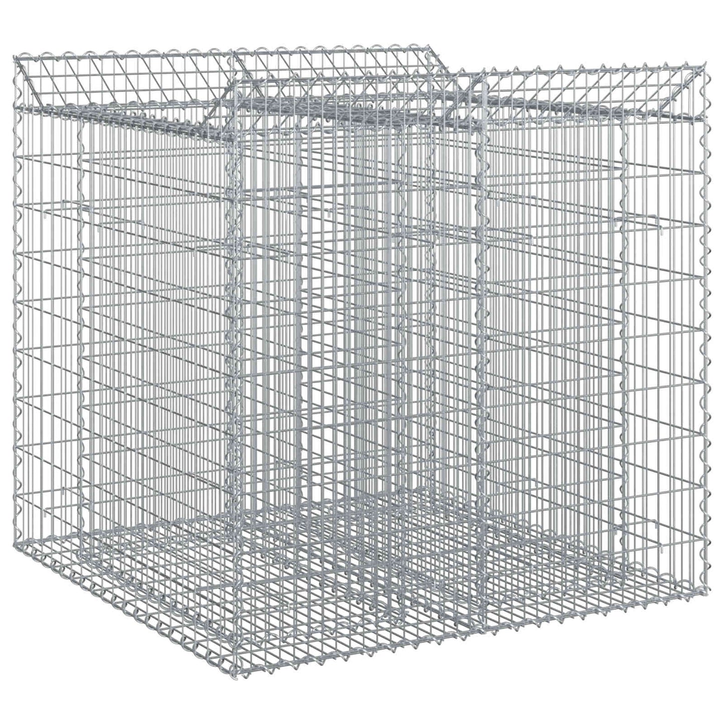 Gabion hevet seng 2 pcs Sølv