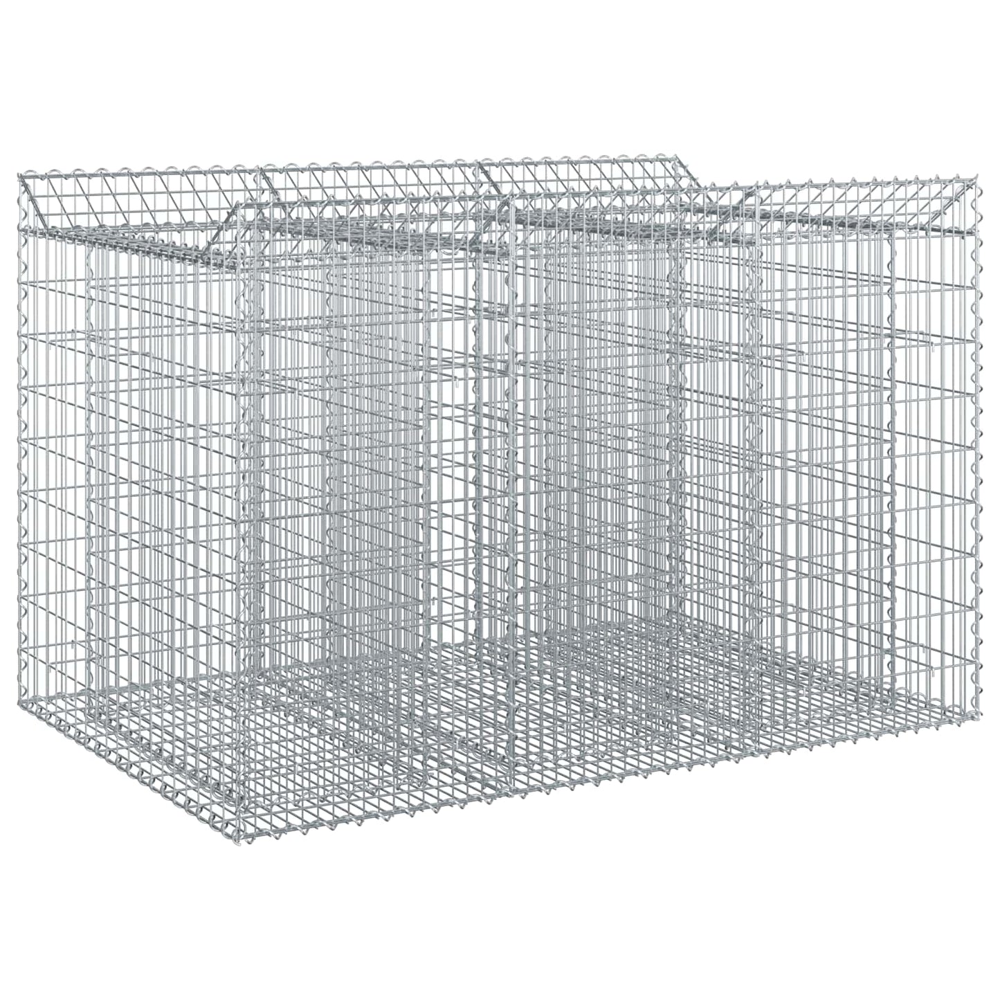 Gabion hevet seng 2 pcs Sølv