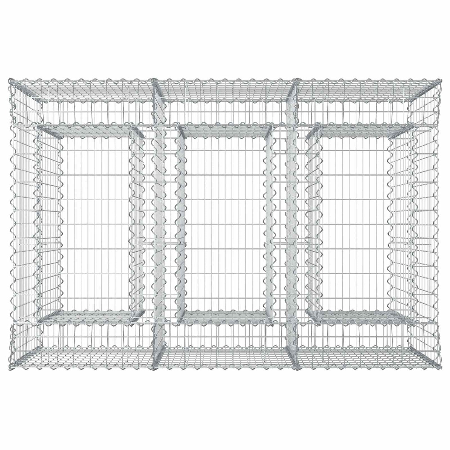 Gabion hevet seng 2 pcs Sølv