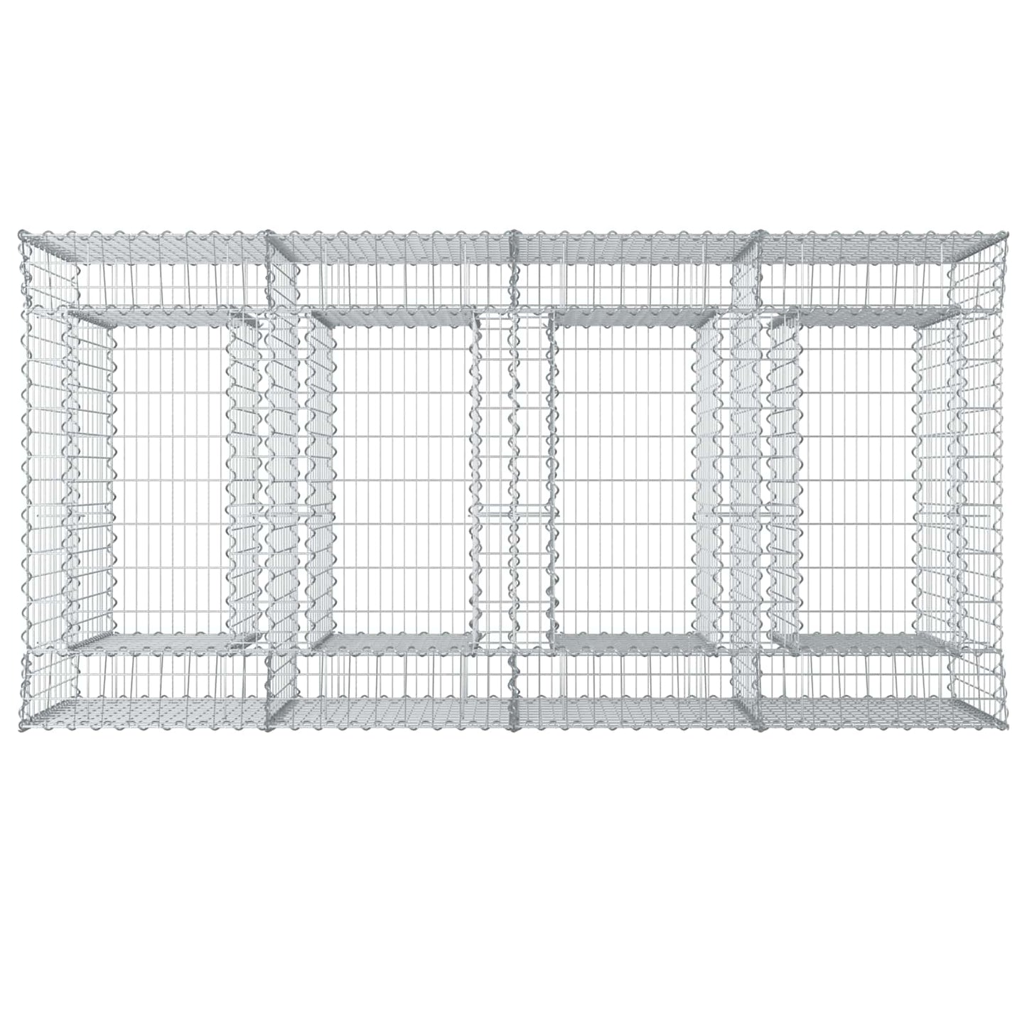 Gabion hevet seng 2 pcs Sølv