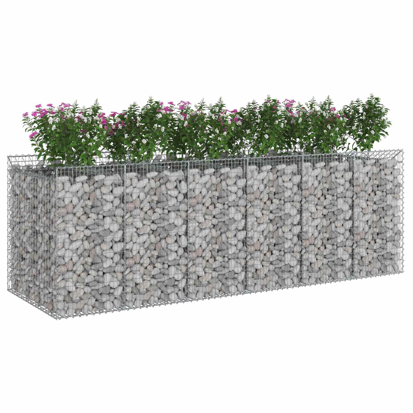 Gabion hevet seng 3 pcs Sølv