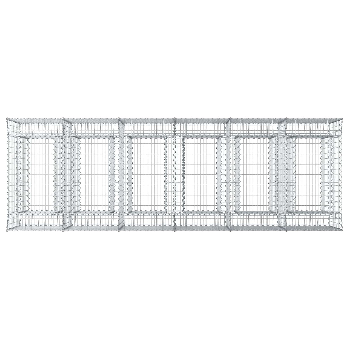 Gabion hevet seng 3 pcs Sølv