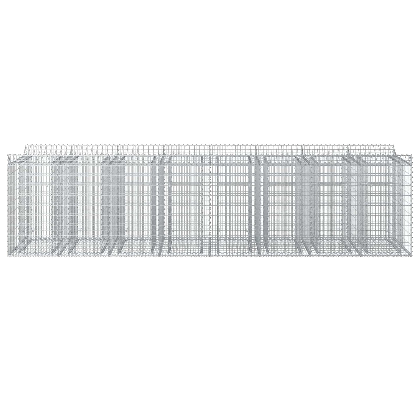 Gabion hevet seng 4 pcs Sølv