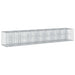 Gabion hevet seng 2 pcs sølv 340 x 60 x 55 cm Galvanisert Stål vidaXL
