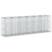 Gabion hevet seng 2 pcs sølv 250 x 50 x 80 cm Galvanisert Stål vidaXL