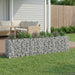 Gabion hevet seng 2 pcs sølv 330 x 50 x 80 cm Galvanisert Stål vidaXL
