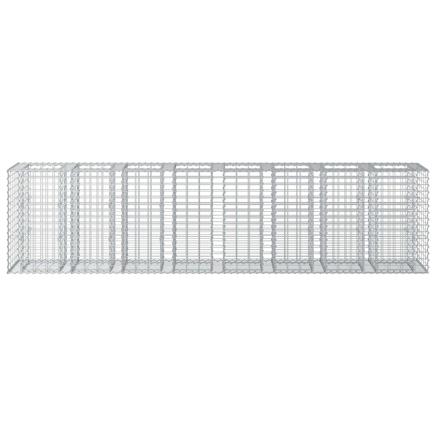 Gabion hevet seng 2 pcs sølv 330 x 50 x 80 cm Galvanisert Stål vidaXL