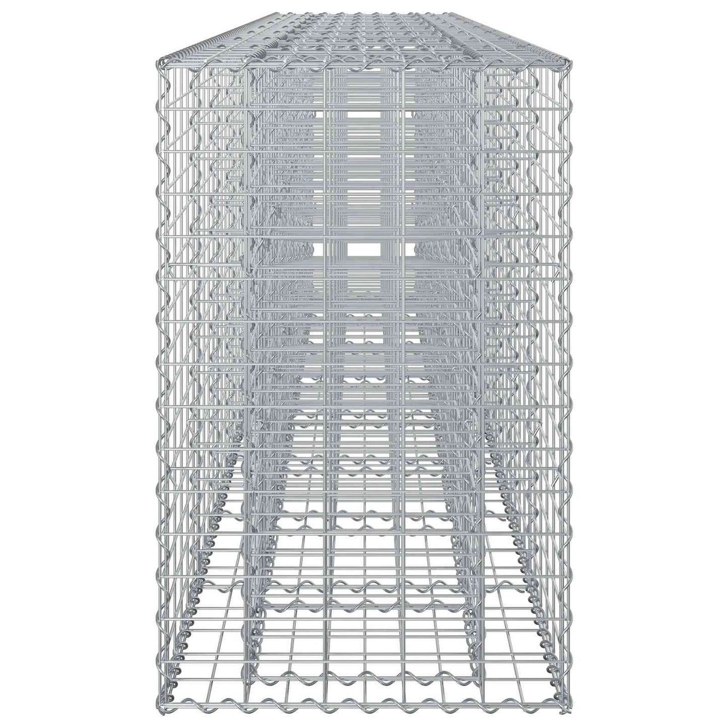 Gabion hevet seng 2 pcs sølv 330 x 50 x 80 cm Galvanisert Stål vidaXL