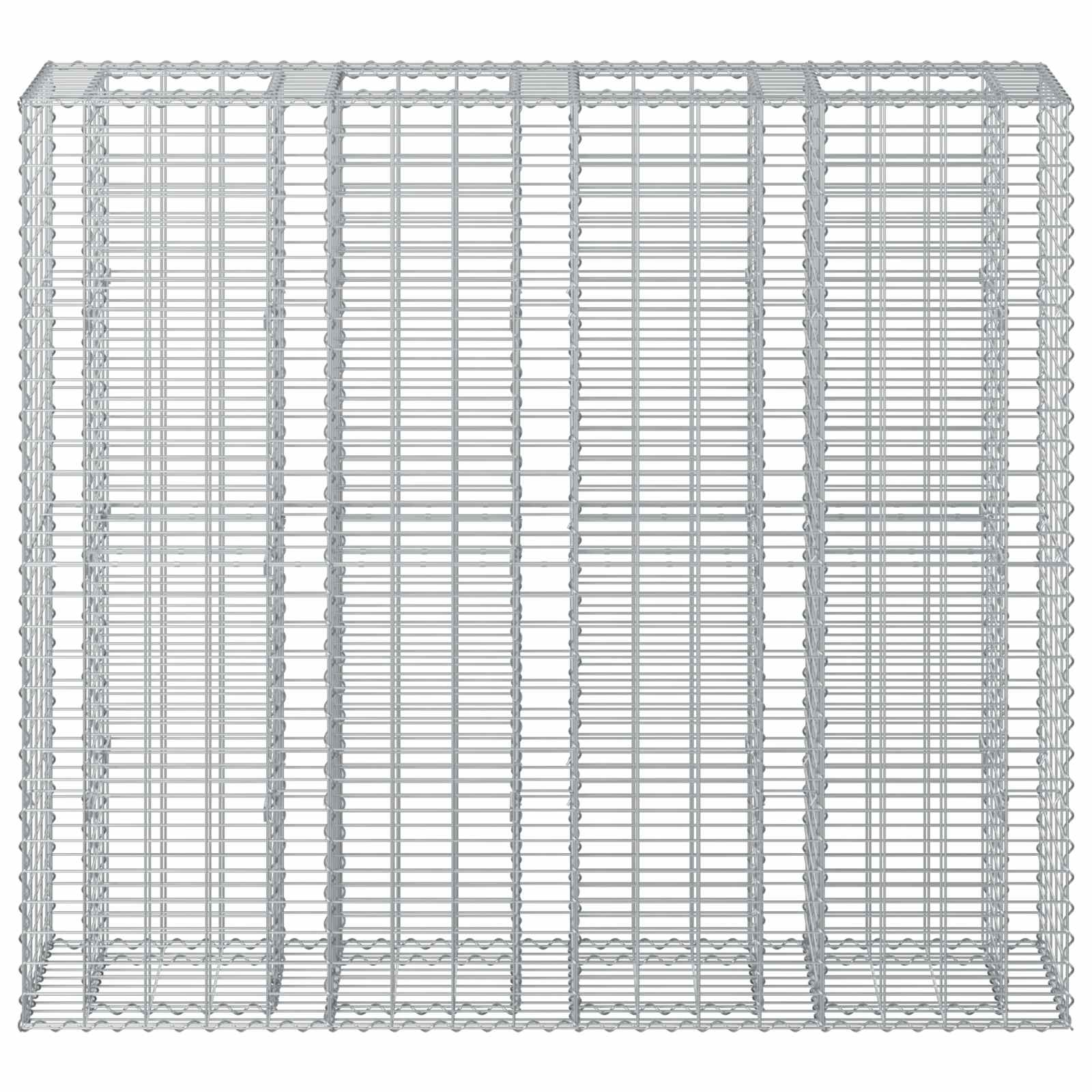 Gabion hevet seng 2 pcs sølv 170 x 50 x 150 cm Galvanisert Stål vidaXL