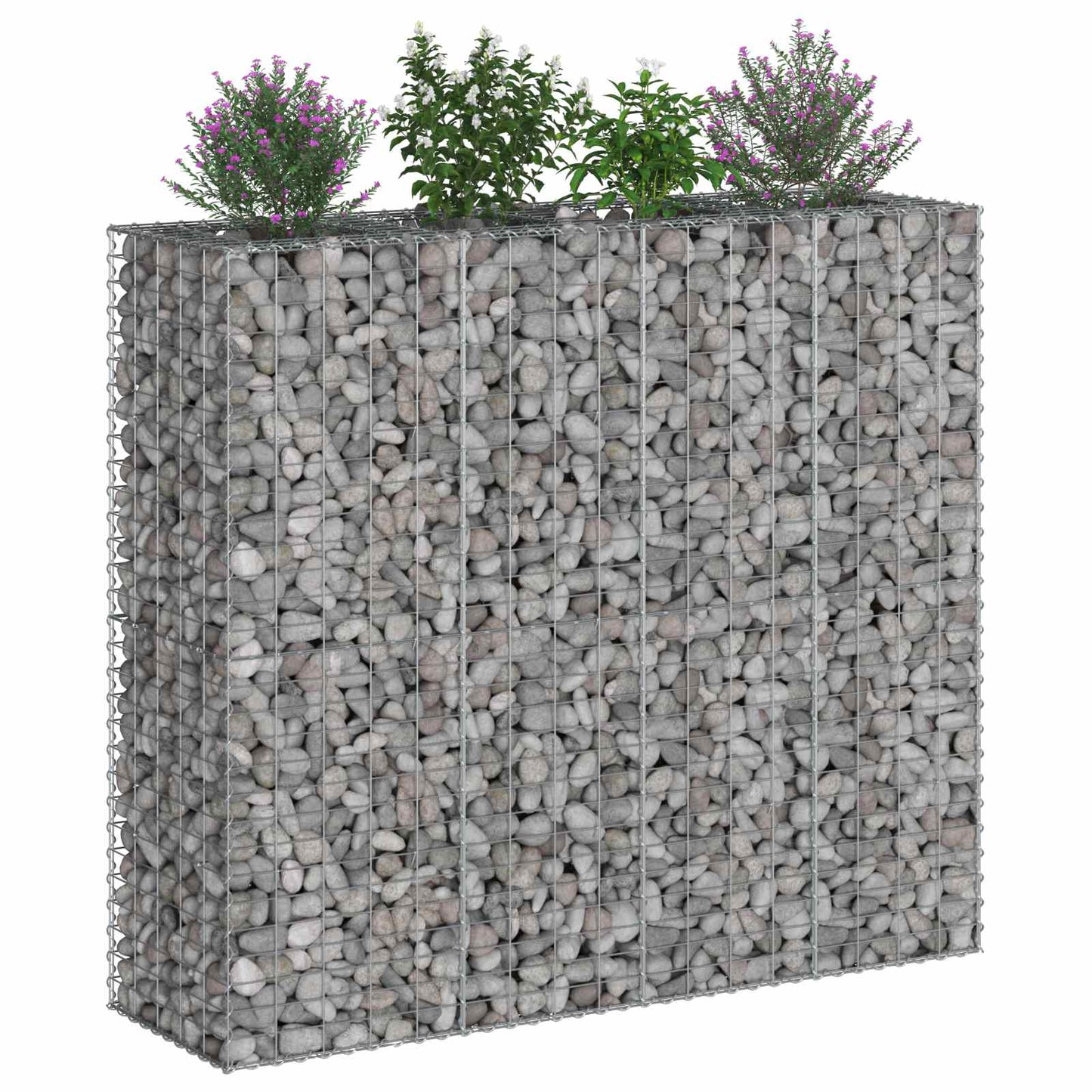 Gabion hevet seng 2 pcs sølv 170 x 50 x 150 cm Galvanisert Stål vidaXL