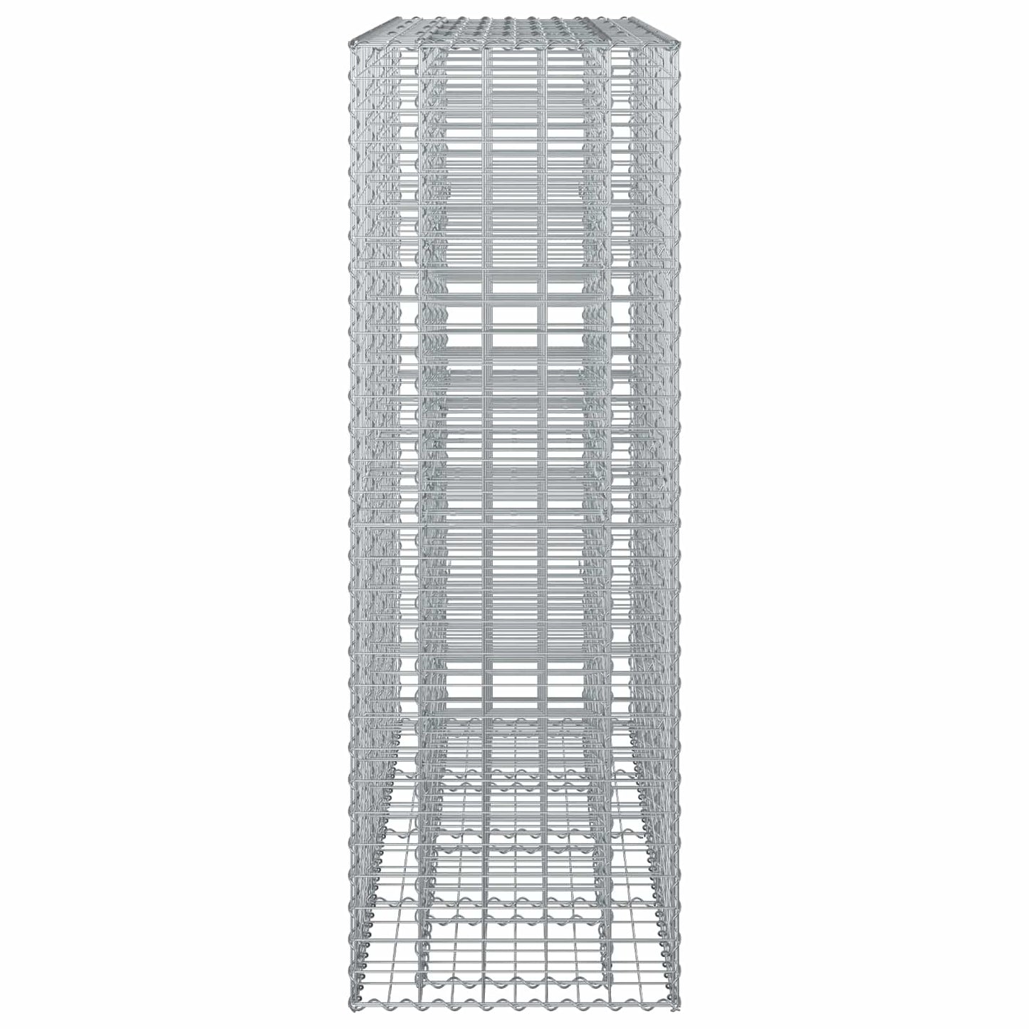 Gabion hevet seng 2 pcs sølv 170 x 50 x 150 cm Galvanisert Stål vidaXL