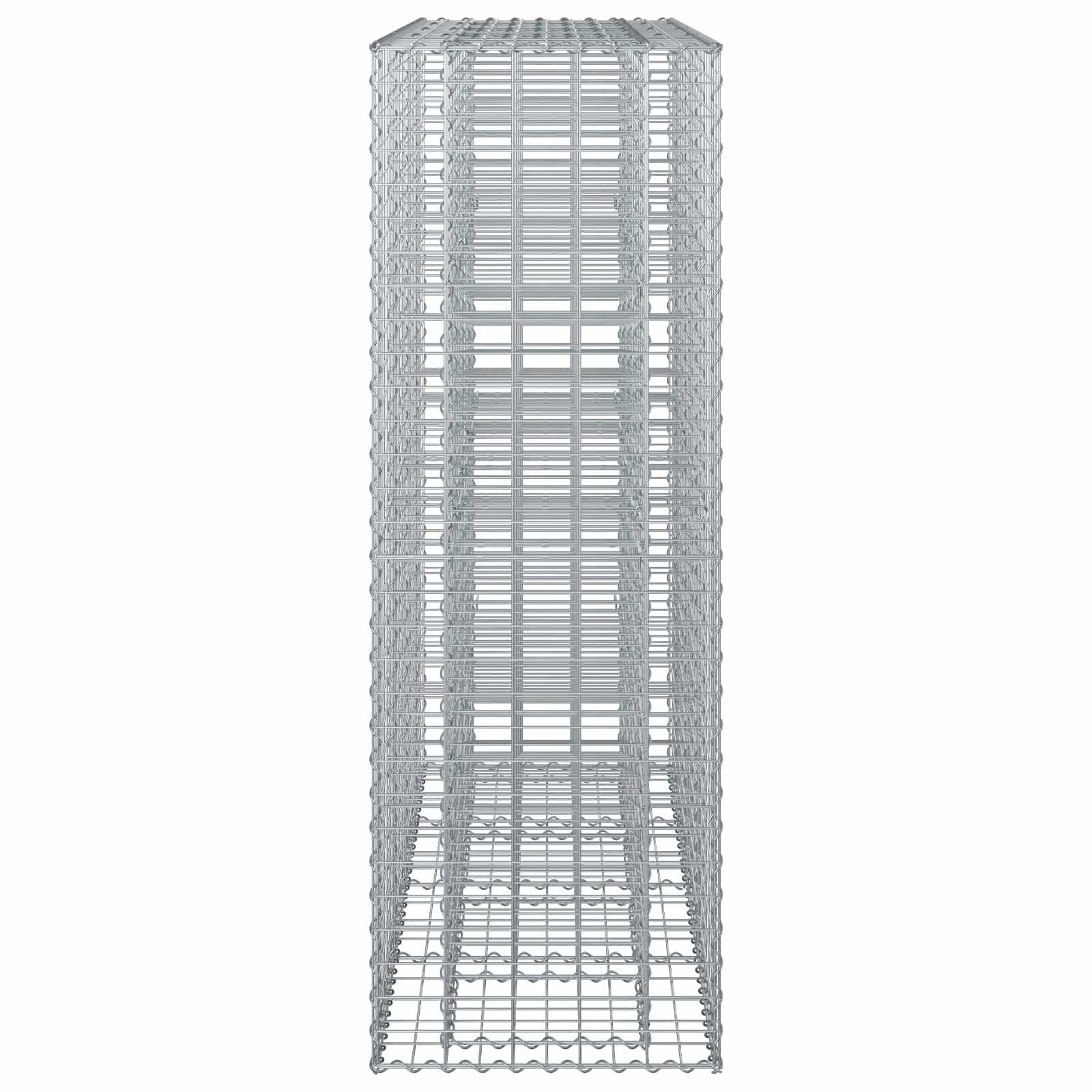 Gabion hevet seng 2 pcs sølv 170 x 50 x 150 cm Galvanisert Stål vidaXL