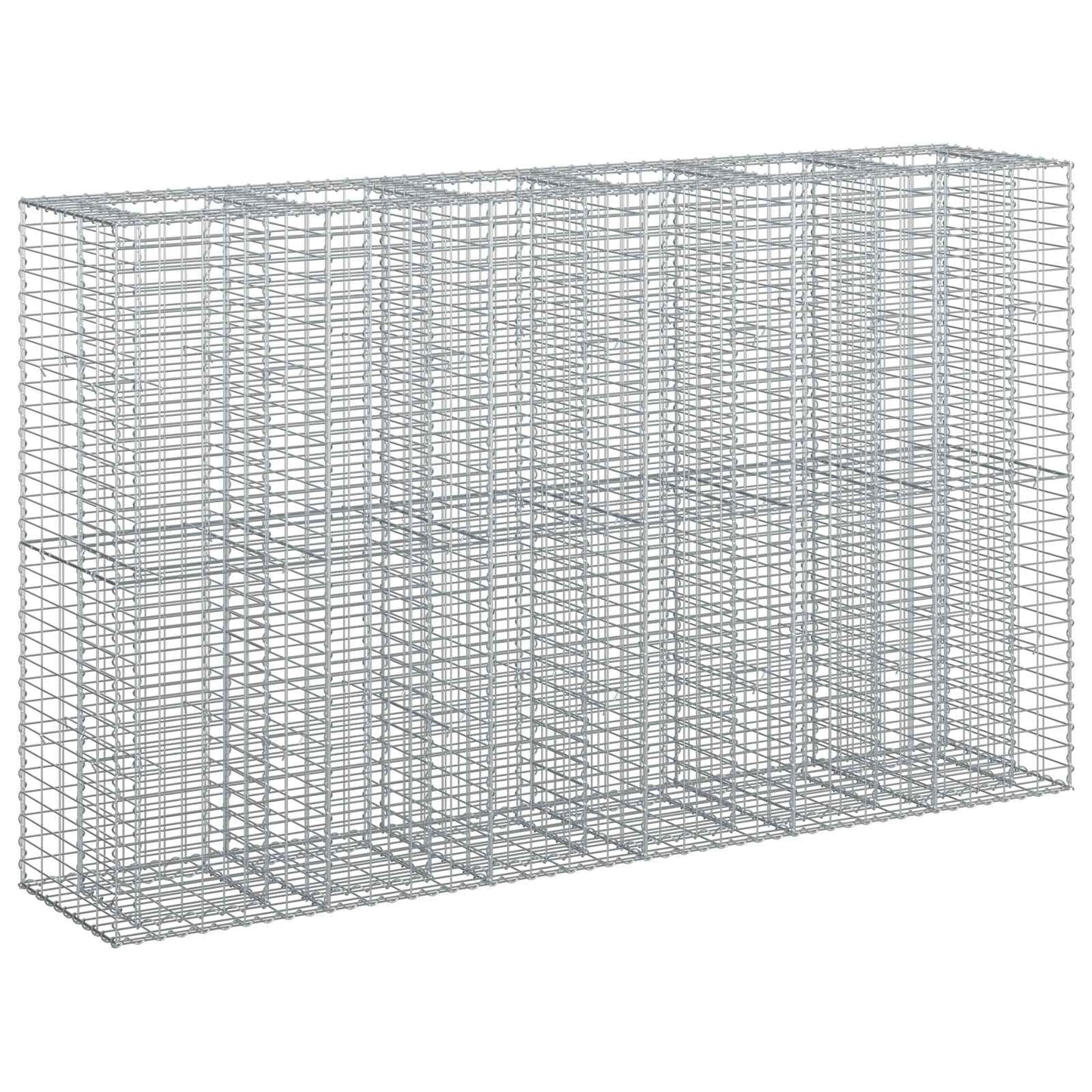 Gabion hevet seng 3 pcs sølv 250 x 50 x 150 cm Galvanisert Stål vidaXL