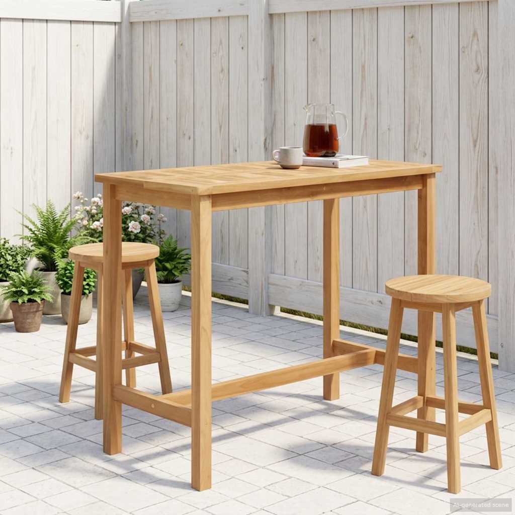 Barbord Naturlig 110 x 60 x 105 cm Solid teak