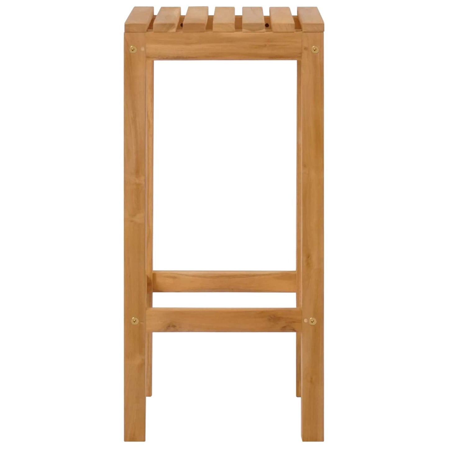 Barstol 4 pcs Naturlig Massivt Teaktre