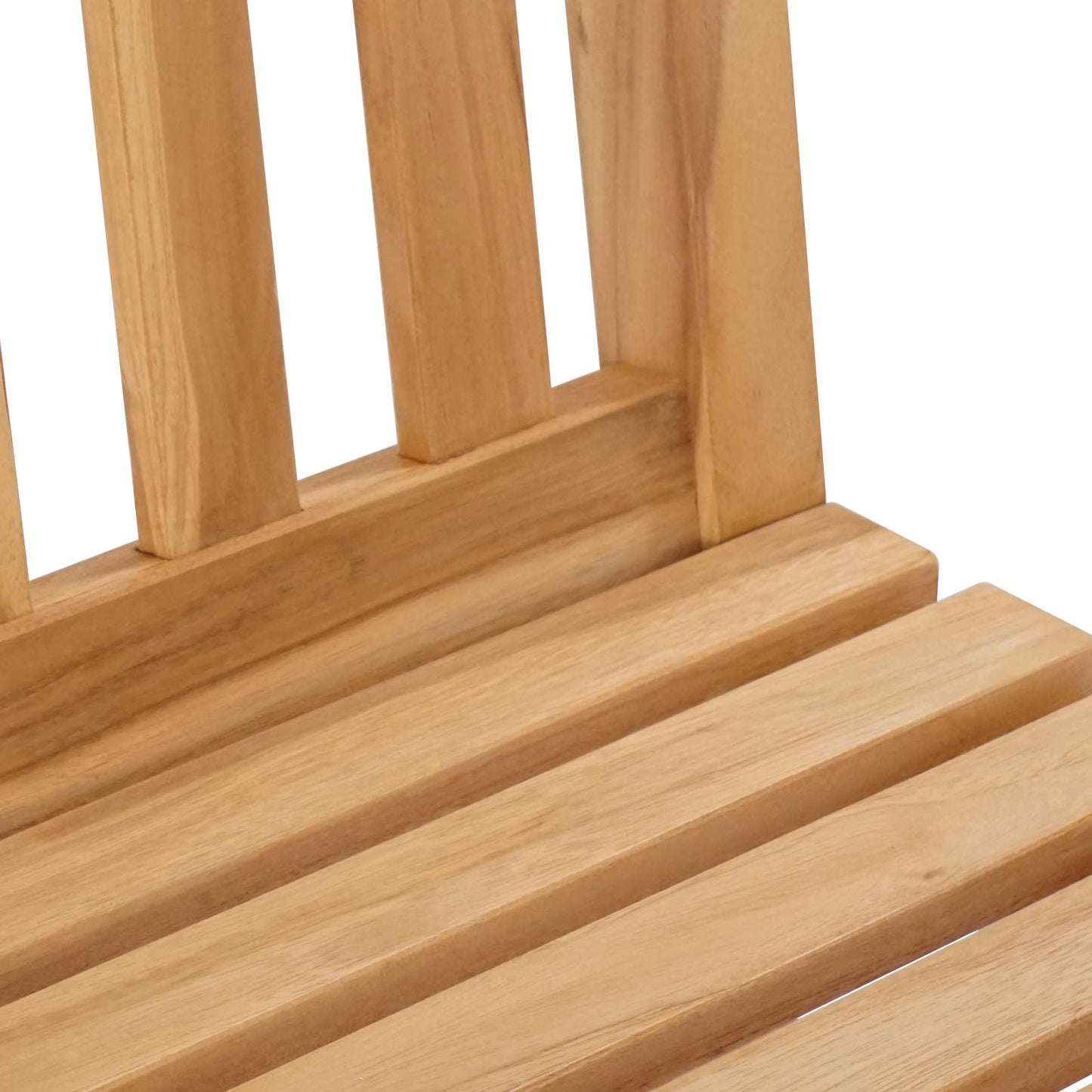 Barstol 2 pcs Naturlig Massivt Teaktre