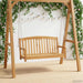 Svingbenk 114 x 61 x 61,5 cm Massivt Teaktre Naturlig