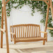 Svingbenk 114 x 60 x 60,5 cm Massivt Teaktre Naturlig