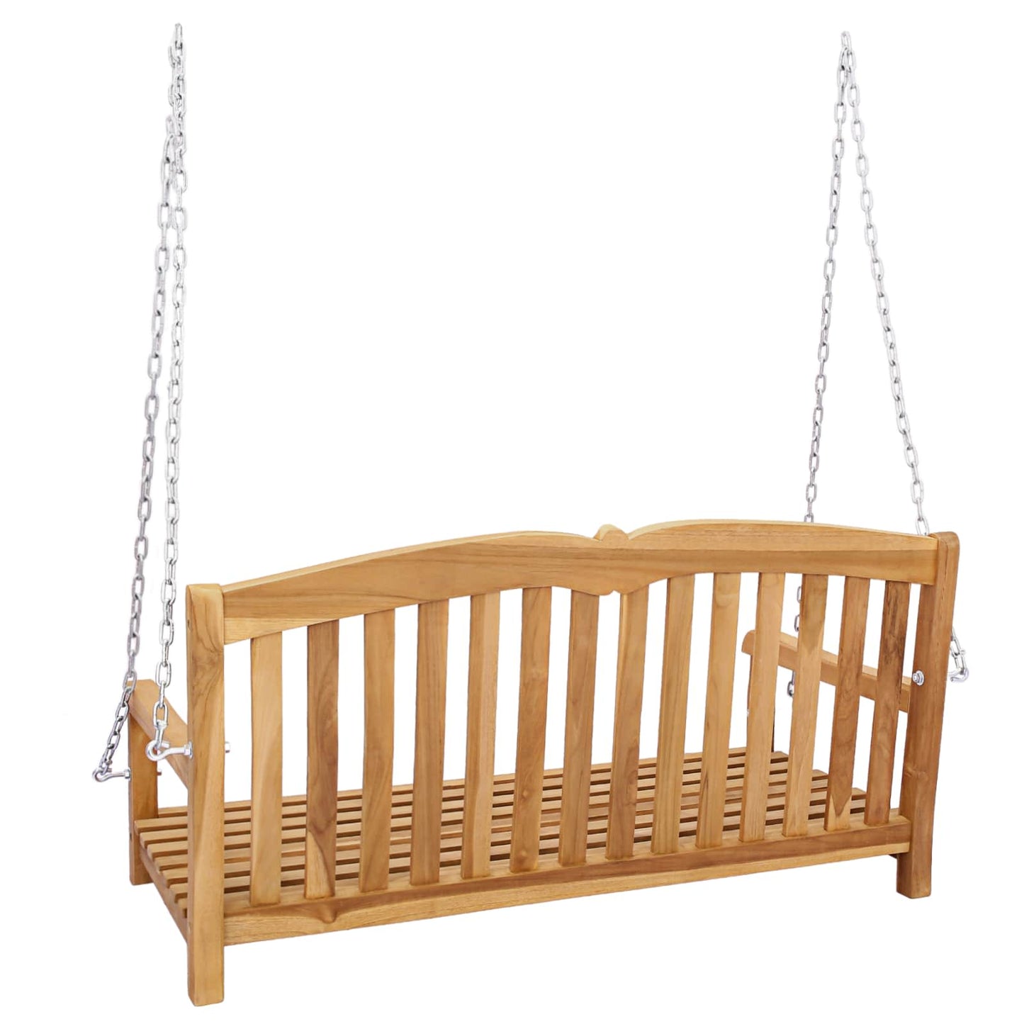 Svingbenk 114 x 60 x 60,5 cm Massivt Teaktre Naturlig