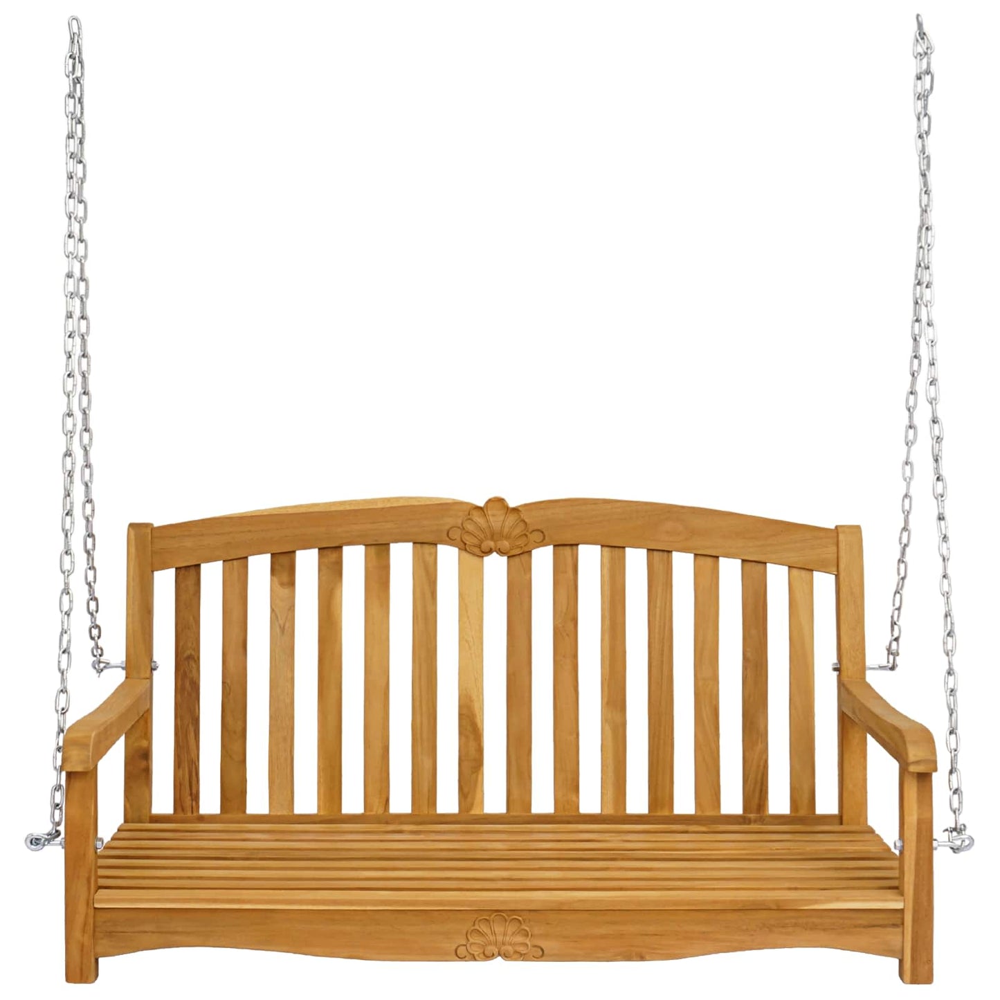 Svingbenk 114 x 60 x 60,5 cm Massivt Teaktre Naturlig