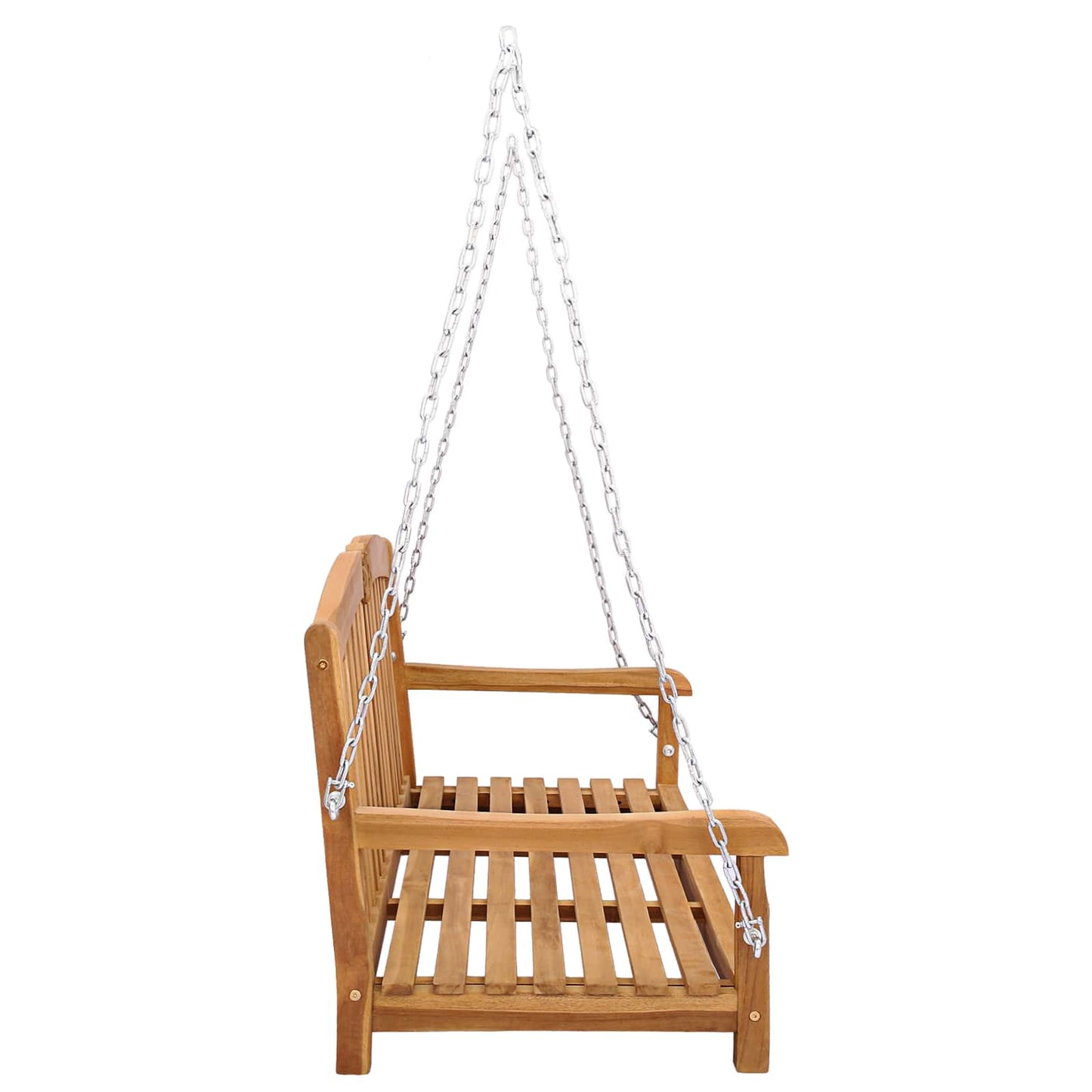 Svingbenk 114 x 60 x 60,5 cm Massivt Teaktre Naturlig