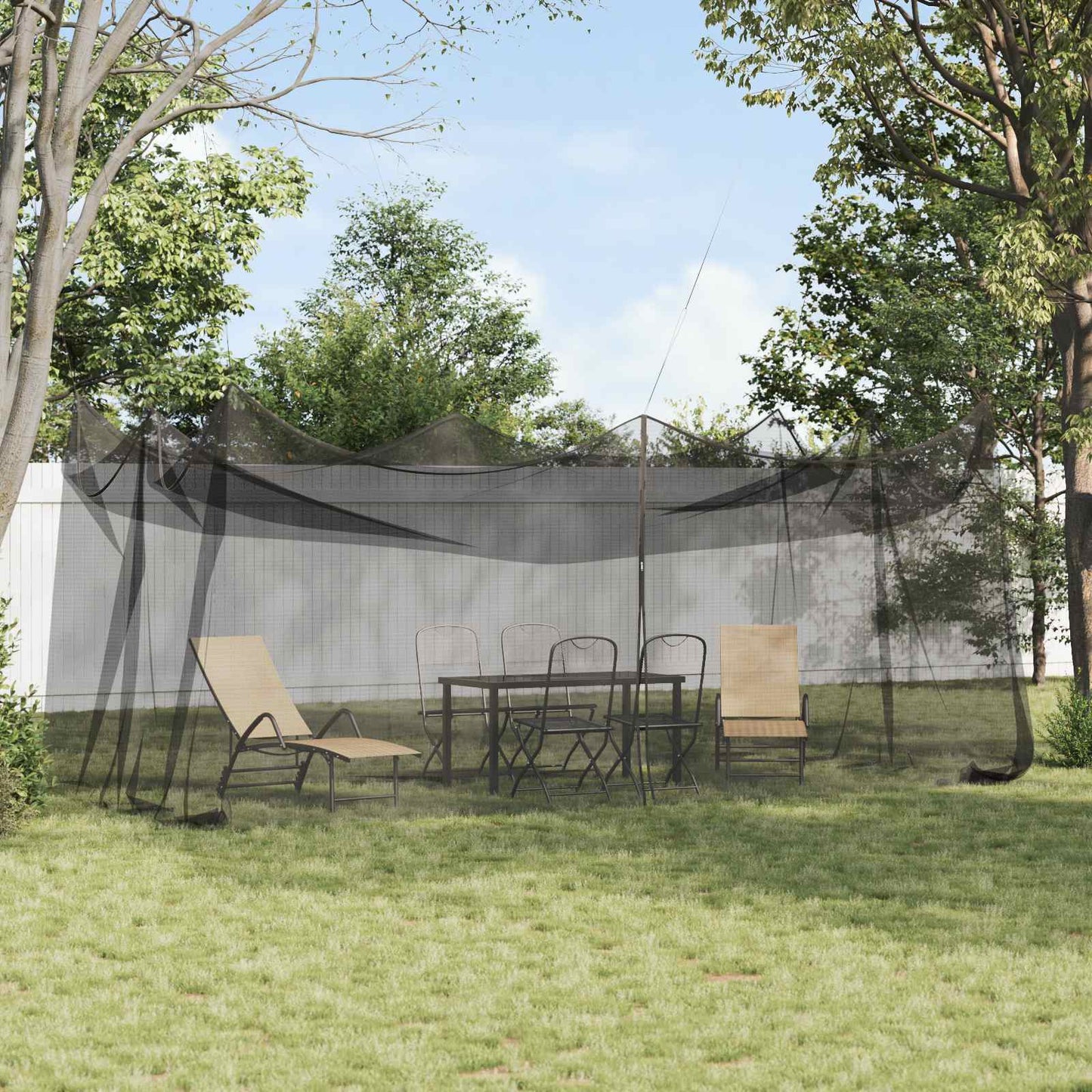 Hage Myggenett 156 Mesh Svart 3 x 6 x 2,5 m Polyester