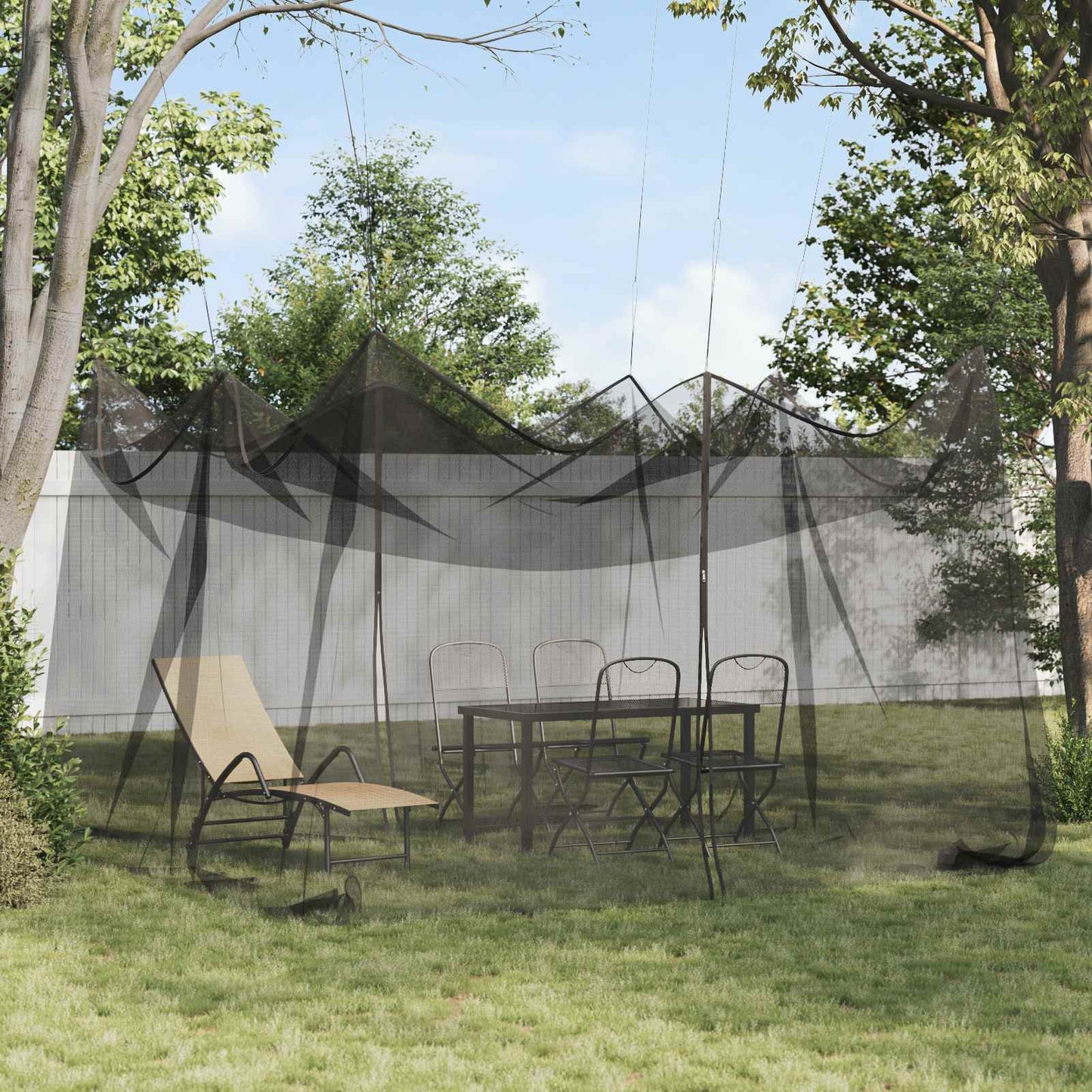 Hage Myggenett 156 Mesh Svart 4 x 4 x 2,5 m Polyester