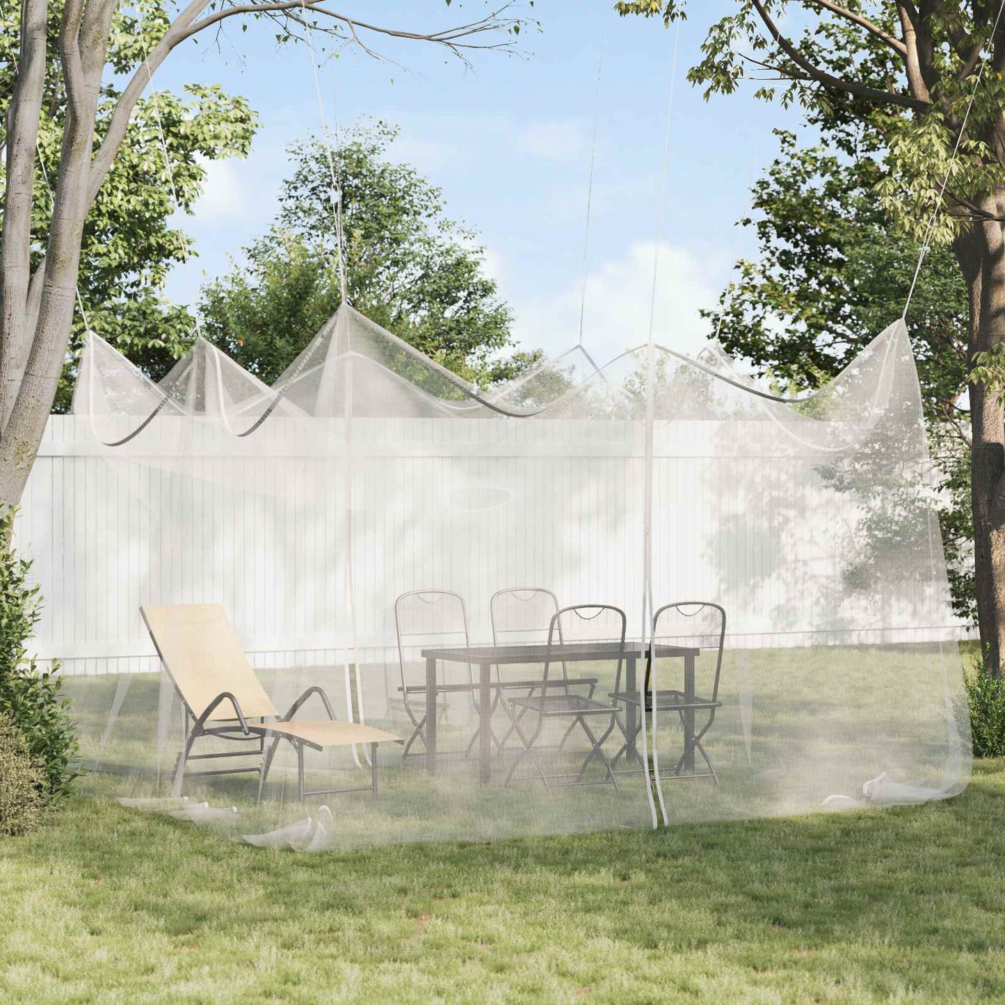 Hage Myggenett 156 Mesh Hvit 4 x 4 x 2,5 m Polyester