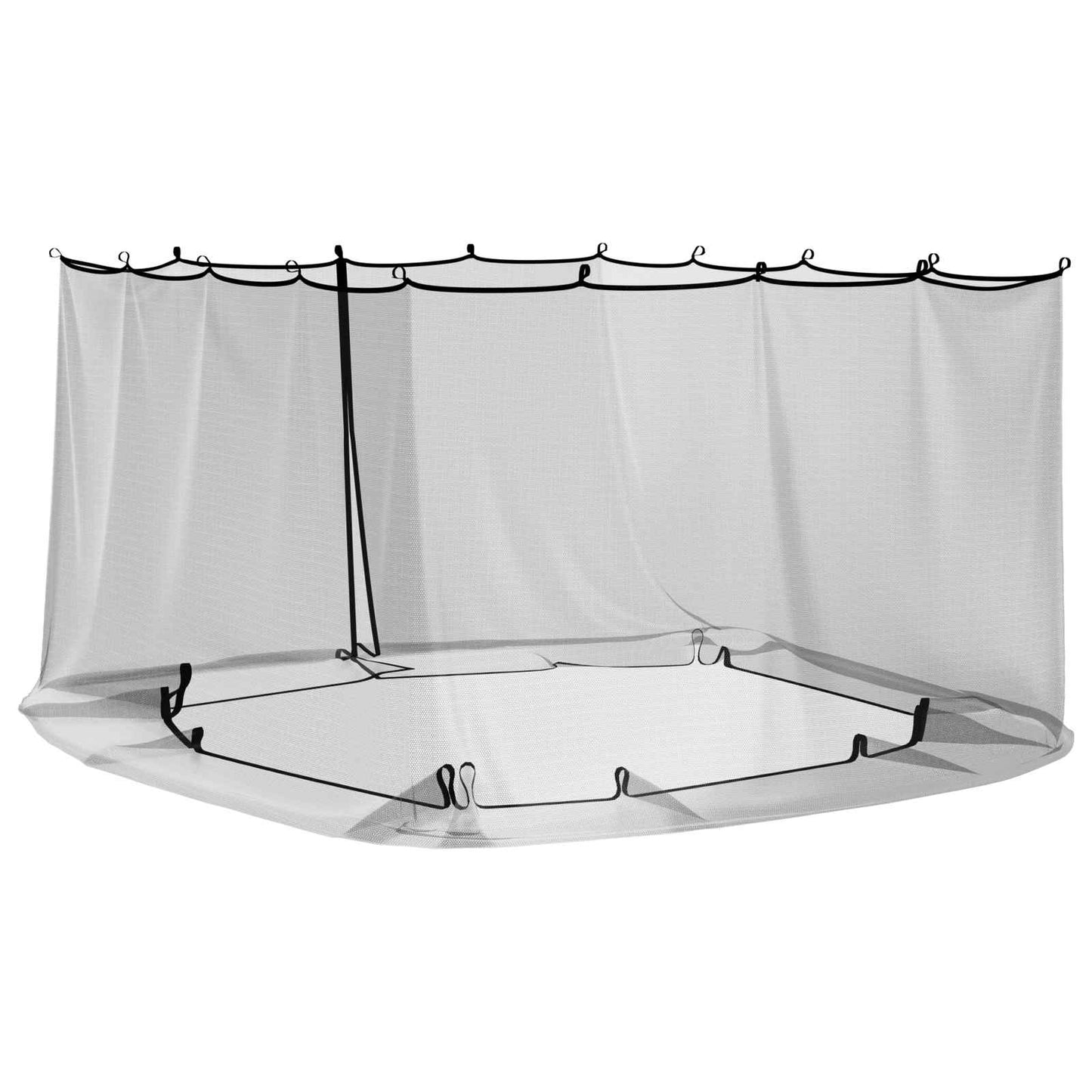 Myggnett for hagepavillon 220 mesh Svart 3,6 x 3 x 2 m