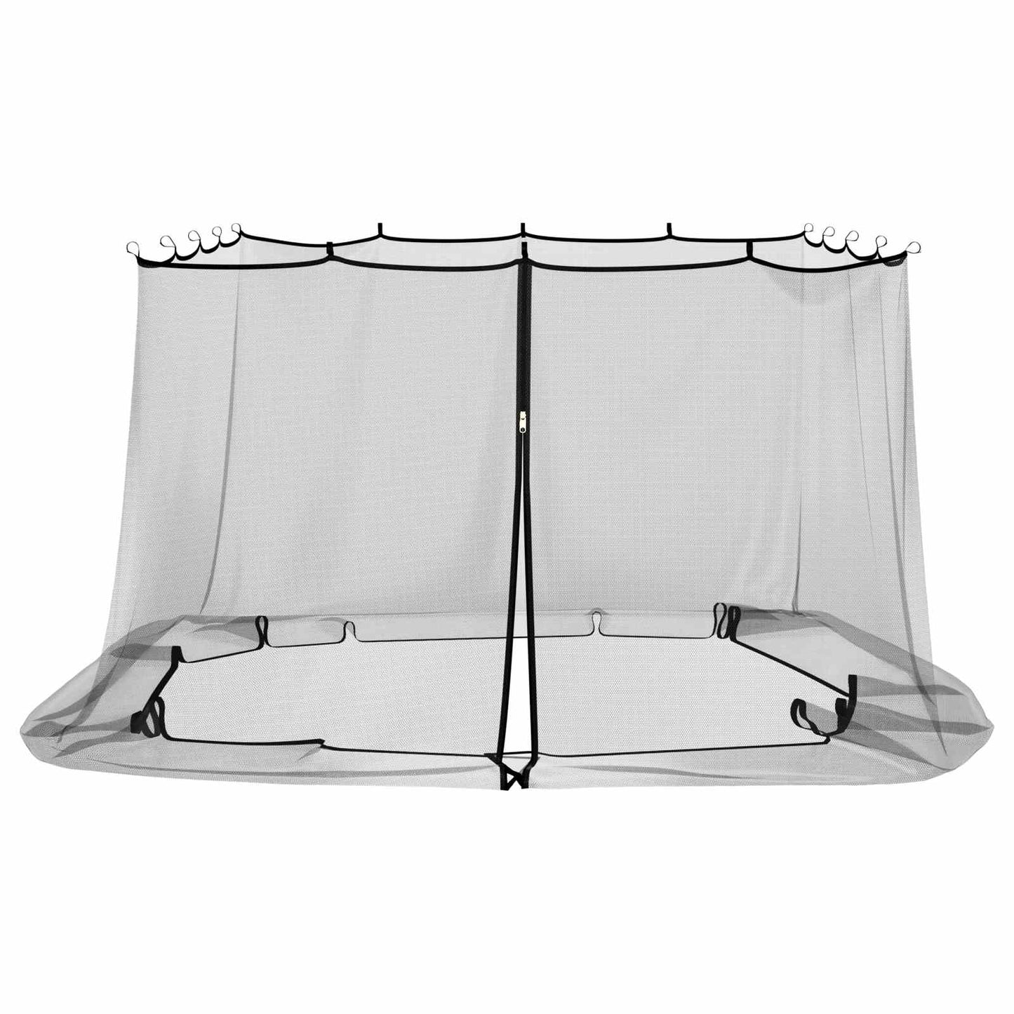 Myggnett for hagepavillon 220 mesh Svart 3,6 x 3,6 x 2 m