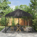Myggnett for hagepavillon 220 mesh Svart 6 x 3 x 2 m Polyester