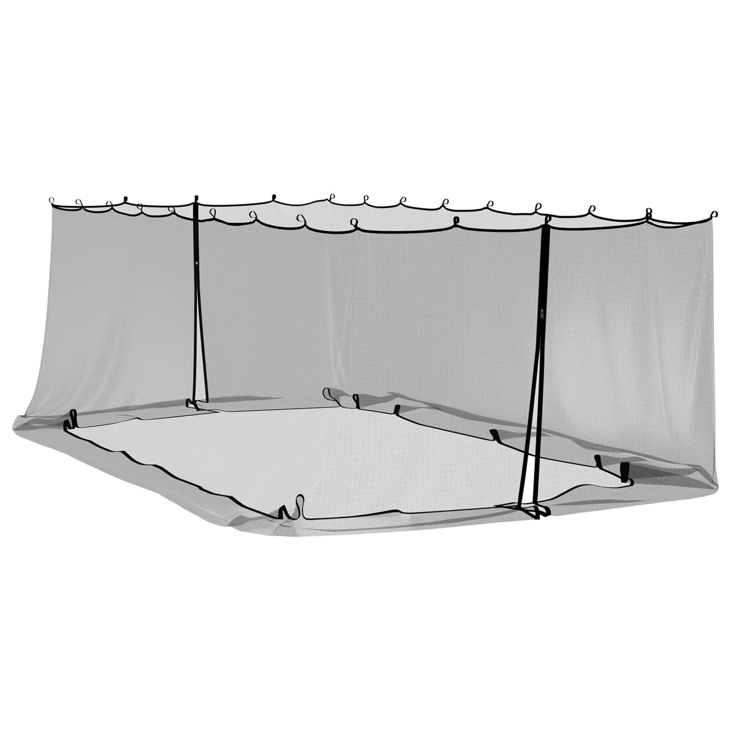 Myggnett for hagepavillon 220 mesh Svart 6 x 3 x 2 m Polyester