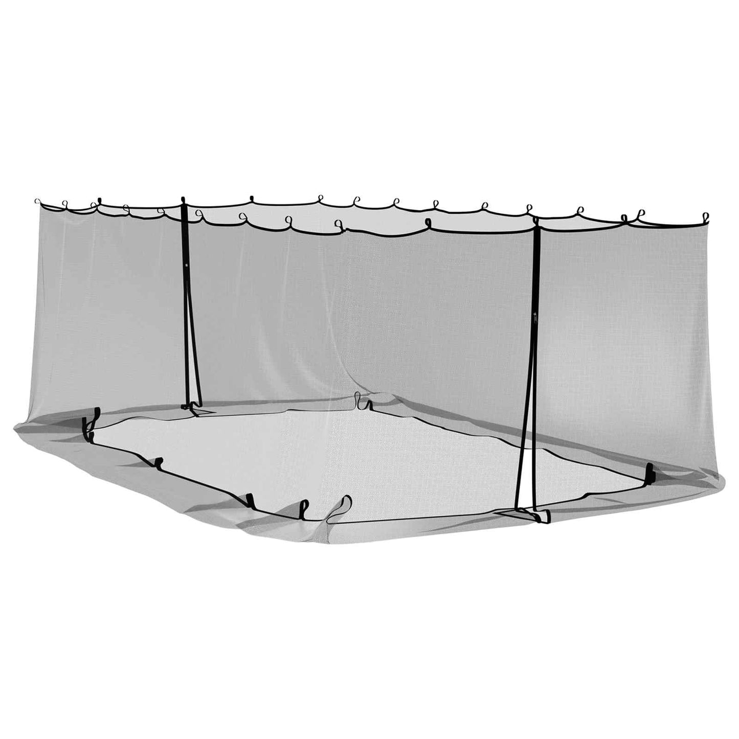 Myggnett for hagepavillon 220 mesh Svart 6 x 3 x 2 m Polyester