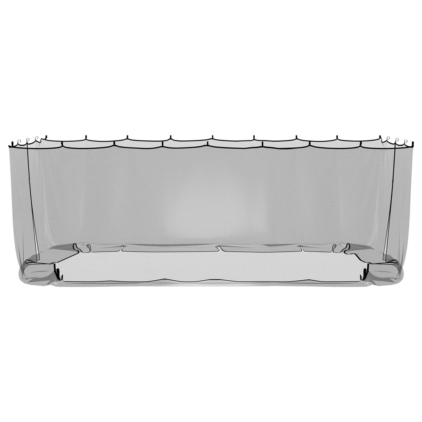 Myggnett for hagepavillon 220 mesh Svart 6 x 3 x 2 m Polyester