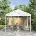 Myggnett for hagepavillon 220 mesh Hvit 4,5 x 3 x 2 m Polyester