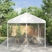 Myggnett for hagepavillon 220 mesh Hvit 6 x 3 x 2 m Polyester
