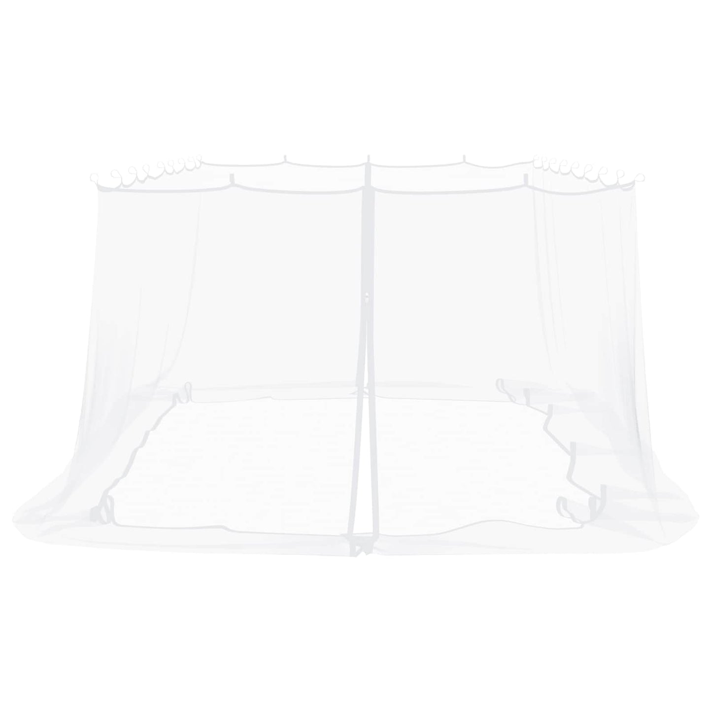 Myggnett for hagepavillon 220 mesh Hvit 6 x 3 x 2 m Polyester