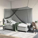 Myggnett for seng 156 mask Svart 220 x 100 x 150 cm Polyester