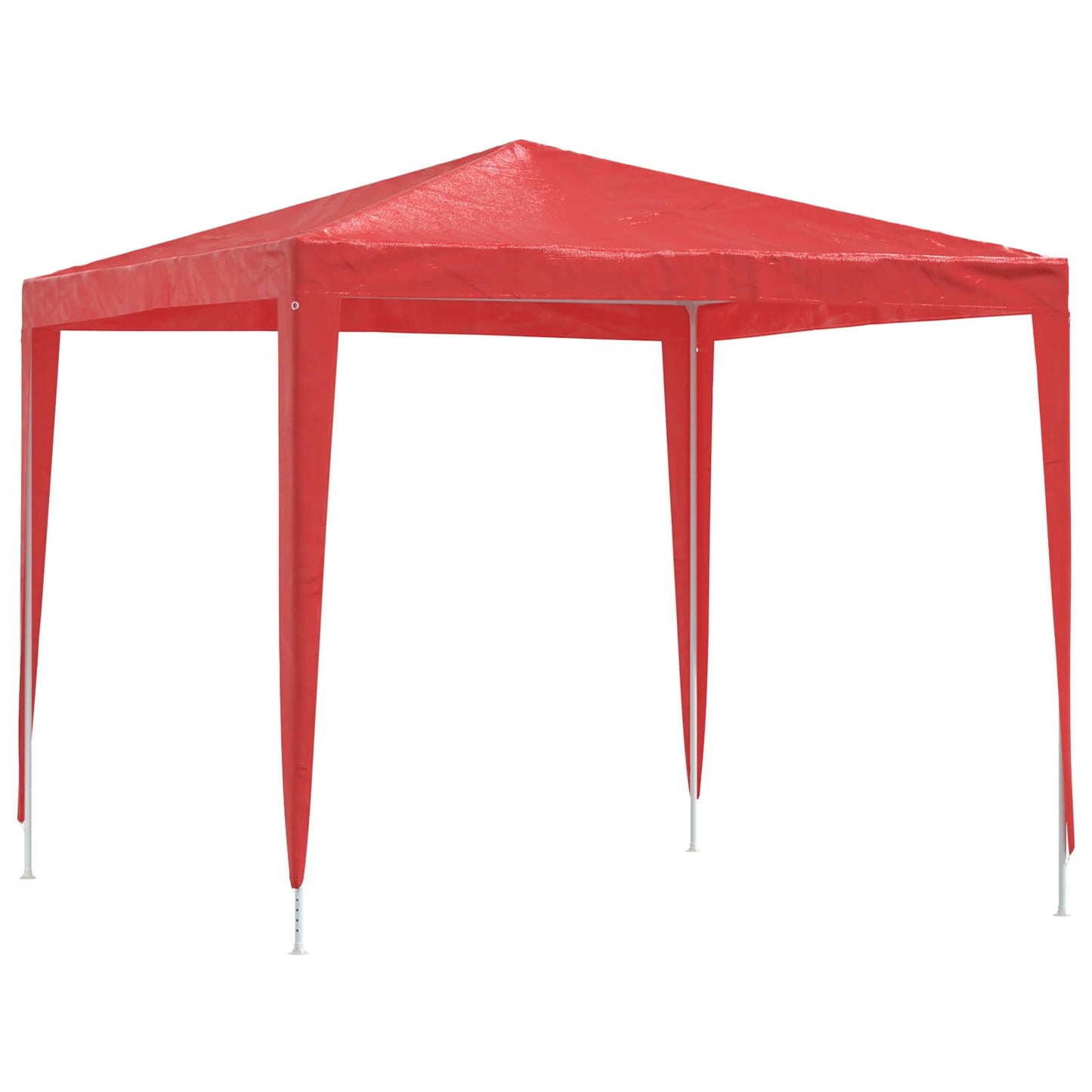 Partytelt 250 x 250 x 240 cm Rød PE og stål