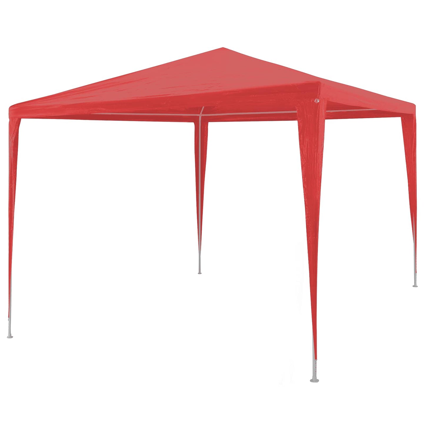 Partytelt Rød 300 x 300 x 255 cm PE og stål