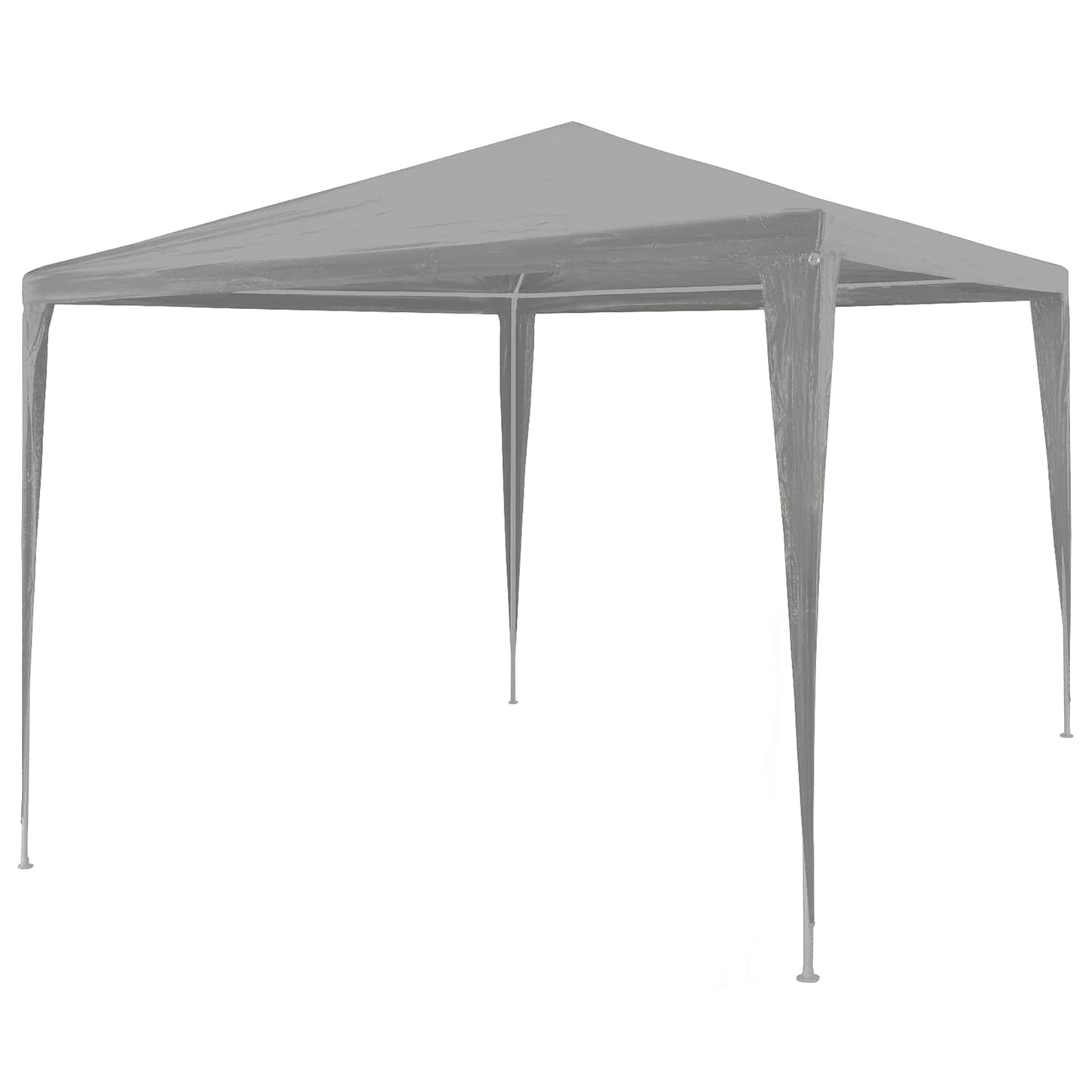 Partytelt Lysegrå 300 x 300 x 255 cm PE og stål
