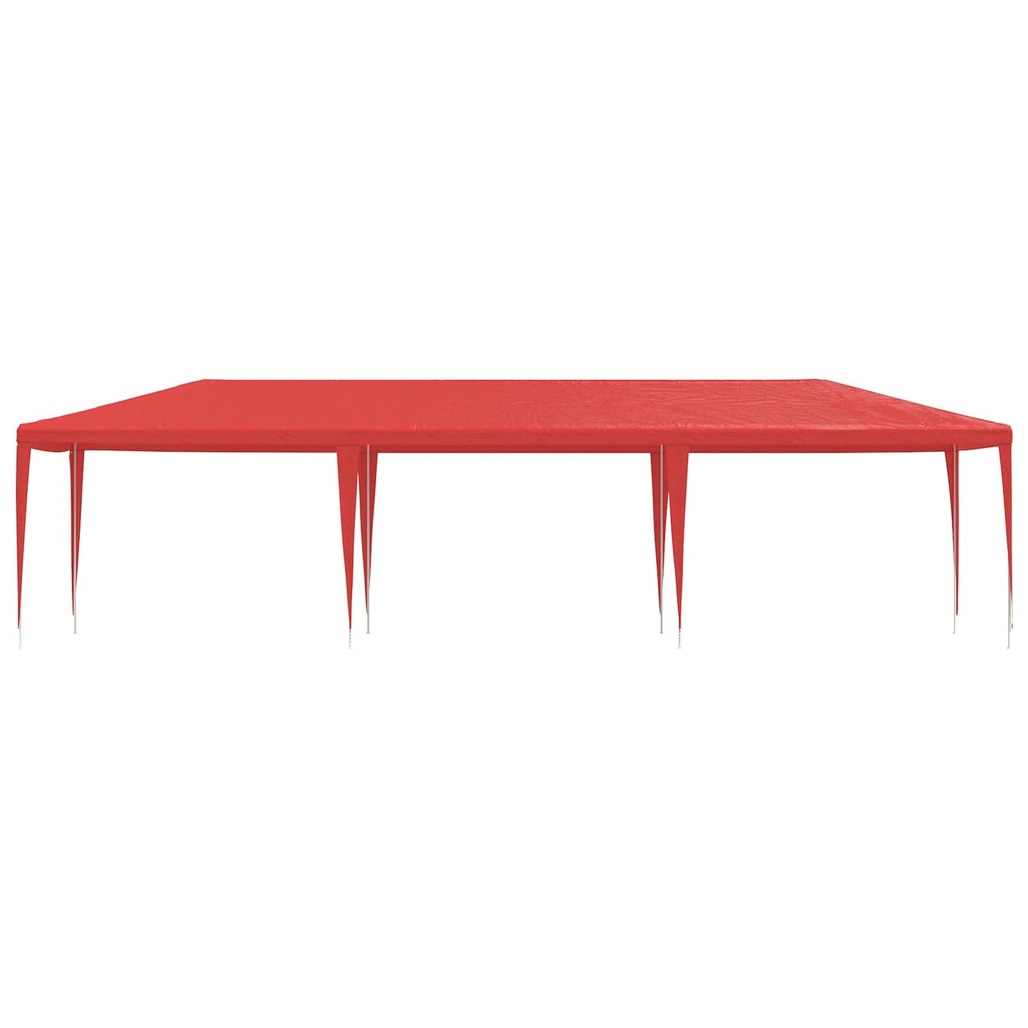 Partytelt Rød 900 x 300 x 255 cm PE og stål